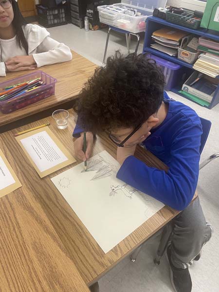 Students working on classwork